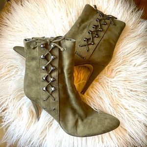 Nine West Olive Suede Boots